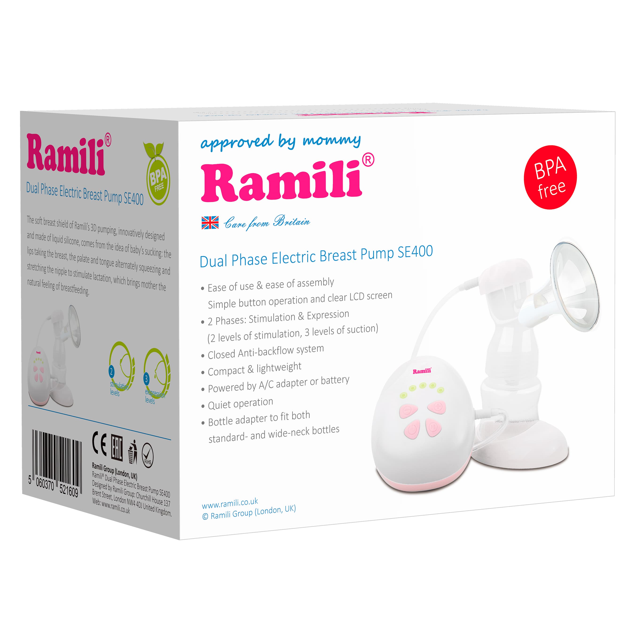 Купить Двухфазный электрический молокоотсос Ramili SE400 в каталоге интернет магазина Наблюдалка.ру по выгодной цене с доставкой, отзывы, фотографии, описание, характеристики